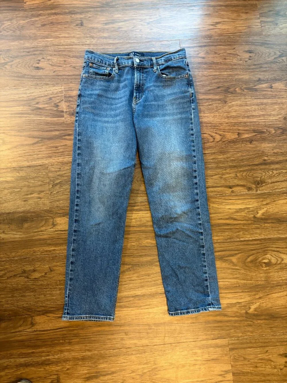 GAP blue jeans 29 straight leg high waist - Picture 2 of 10